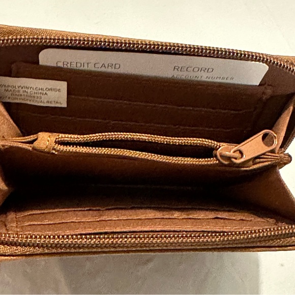 Strada Polyvinyl Brown Small Zip Wallet - Picture 4 of 6